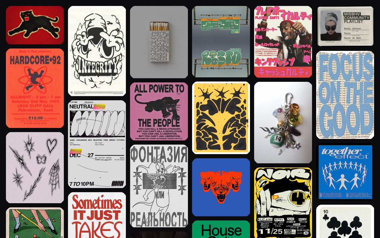 VisionWall on a graphic-poster mood board